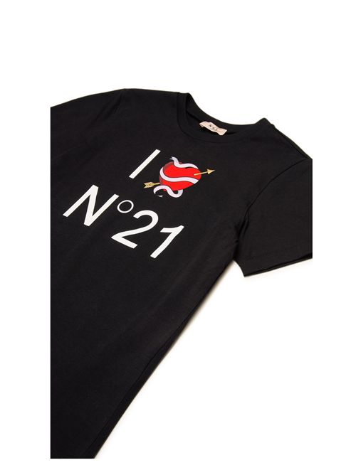 T-shirt, bambina, logata. N°21 | N2102C N01530N900